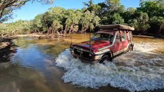 Cape York Frenchmans Track Wenlock River Nissan Patrol MY90GQ [upl. by Joappa516]