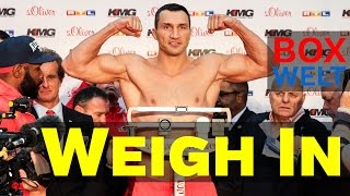 Wladimir Klitschko vs Kubrat Pulev  weigh in amp face to face [upl. by Bartholemy]