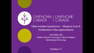 Other Indolent Lymphomas – Marginal Zone amp Waldenstrom Macroglobulinemia [upl. by Schoenfelder]