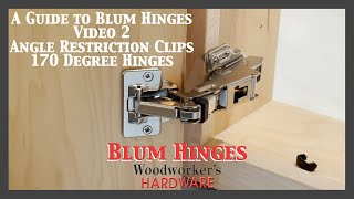 Blum Hinges Series  Angle Restriction Clips Take Your Cabinet from Opening 170 Degrees to 130 [upl. by Netsrijk694]