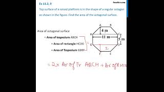 Ex 91 9 Part 1  Top surface of a raised platform is in shape of a regular  Teachoo [upl. by Tegdig934]