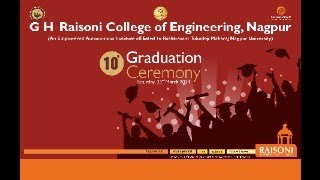 LIVE G H Raisoni College of Engineering Nagpur 10th Graduation Ceremony  Class of 2024 [upl. by Nylyak]