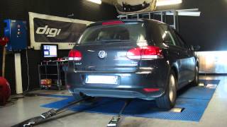 Reprogrammation Moteur  VW Golf 6 16 tdi 105cv  150cv dyno Digiservices Paris [upl. by Hennessey961]