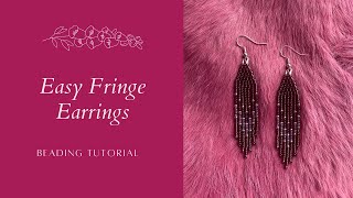 EASY Fringe Earrings  Beginnerfriendly Beading Tutorial [upl. by Parsifal]