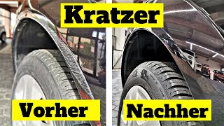 AUTO KRATZER ENTFERNEN Schaden für 0 EURO Repariert [upl. by Tarrel]