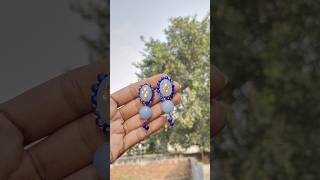 HOW TO MAKE BEAUTIFUL EARRINGSDIY EARRINGS shortsfeed earrings viralvideo [upl. by Ardnoet817]