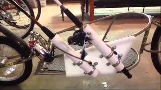 DIY bicycle trailer fishing rod holder [upl. by Novat]