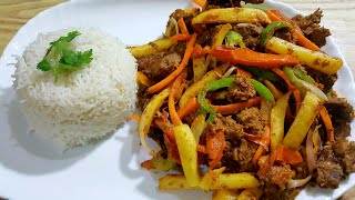 Beef Stir Fry  Try this lomo saltado recipe [upl. by Oirelav577]