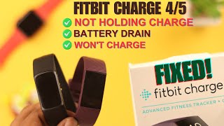 FitBit Charge 54 Not Holding Charge  Fixed Battery Drain Issue [upl. by Nosraep781]