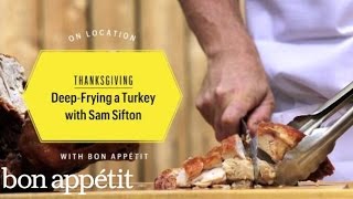 DeepFrying a Turkey With Sam Sifton [upl. by Neelrahs]