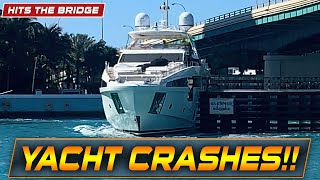 Breaking News Yacht CRASHES Into Haulover Inlet Bridge in Miami Florida  Wavy Boats [upl. by Feodor]