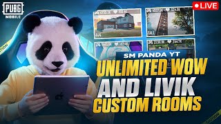 PUBG MOBILE custom ROOMS Uc giveaways  LIVE STREAM  Wow custom room  SM PANDA [upl. by Ykcim1]