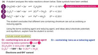 Using electrode potentials data to identify oxidising and reducing agents [upl. by Michella384]