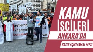 Kamu İşçileri Seçim Öncesi Ankarada Basın Açıklaması YaptıMaaşlarına İyileştirme İstediler [upl. by Seravart]