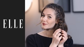 Comment faire une tresse collée┃ELLE Coiffure [upl. by Natty]