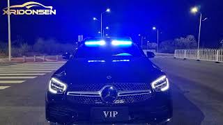 XRIDONSEN 34 inch Blue Emergency Visor Lights Police Firefighter Lights for Vehicles Trucks [upl. by Nosmirc]