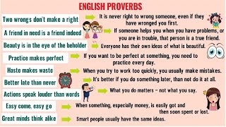 30 Common Proverbs in English [upl. by Einnoc]