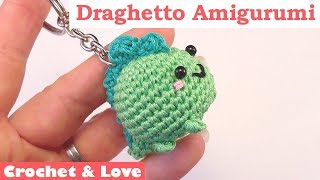 Tutorial mini Draghetto Amigurumi  Portachiavi ad uncinetto sub English y Español [upl. by Clovah173]