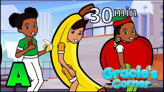 Apples and Bananas  More Educational Kids Songs  Gracie’s Corner Compilation [upl. by Annahsad517]