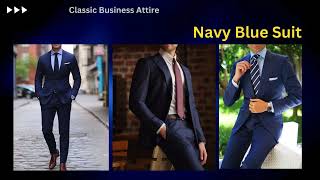 Classic Business Attire The Timeless Navy Blue Suit  Fashion Forward [upl. by Fania991]