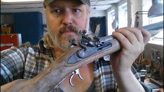 Flintlock shotgun build 1790 pt 19 finishing and inletting triggers [upl. by Nhguavahs]