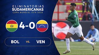 BOLIVIA vs VENEZUELA 40  RESUMEN  ELIMINATORIAS SUDAMERICANAS  FECHA 7 [upl. by Froma]