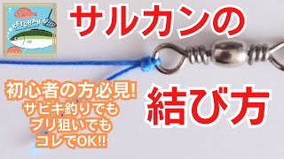 【簡単サルカンの結び方】カン付き針もこの結び方サビキ釣りからブリ狙いまでコレでOK [upl. by Timmons]