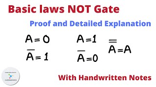 Complete Digital Logic in Hindi video 13  Basic laws NOT Gate [upl. by Tnemelc]