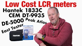 Low Cost LCR meter Shoot Out  Hantek 1833C CEM DER DE5000 East Tester ET433 Peak Atlas LCR45 [upl. by Lubeck]