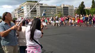 Band and evzones marching from Syntagma [upl. by Attenaz544]