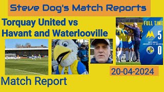 Torquay United vs Havant and Waterlooville [upl. by Aonian]