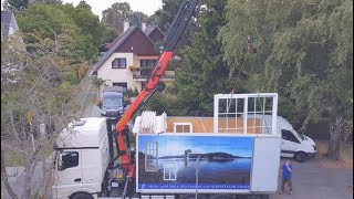 Ein Tag auf der Baustelle Fensterlieferung und einbau [upl. by Matlick]