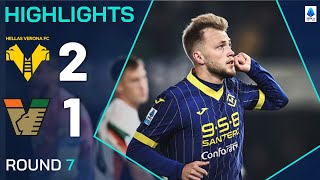 VERONAVENEZIA 21  HIGHLIGHTS  Verona win the derby  SERIE A 202425 [upl. by Mastat]