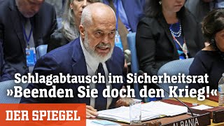 Schlagabtausch im UnoSicherheitsrat »Beenden Sie doch den Krieg«  DER SPIEGEL [upl. by Rancell]