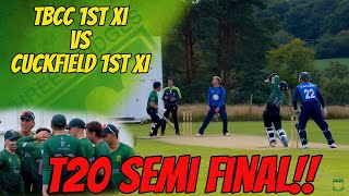 T20 SEMI FINAL  TBCC 1st XI vs Cuckfield 1st XI  Cricket Highlights [upl. by Ollie736]