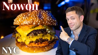 Eating the Legendary Burger at Nowon One of the Best Burgers in NYC [upl. by Allenrad]