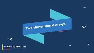 Lecture 41  Chapter 7  Processing 2D Arrays  Array 2d  ITCS114 [upl. by Egwin]