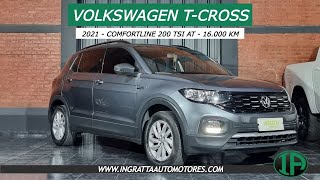 Volkswagen TCross Comfortline 200 TSI AT  2021  Sólo 16000KM [upl. by Eulalie]