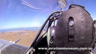 Temora Aviation Museums Spitfire MkVIII taking off at Australian International Airshow 2013 [upl. by Rubio]