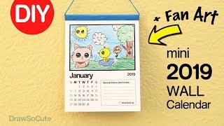 How to Make a 2019 Mini Wall Calendar  Fan Art [upl. by Bridgette583]