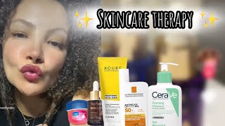 Morning routine and skin care therapy ✨سكين كير صباحية [upl. by Nytsirhc]