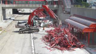 OC Transpo  Tunneys Pasture Stn Demolition for LRT quotConfederation Linequot Conversion Aug 09 2016 [upl. by Sirraj]