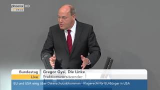 Bundestag Gregor Gysi zum Etat des Bundeskanzleramtes am 09092015 [upl. by Hobart936]