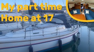 A tour of my parttime floating home  17 year old  Sadler 26 [upl. by Delcina287]