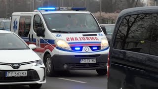 Alarmowo Ambulans T  Renault TraficAuto Form  WSM im J Strusia Poznań [upl. by Dione]