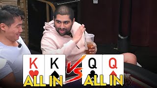 ALL IN with POCKET Kings and POCKET Queens for 473475 at High Stakes Cash Game [upl. by Sclater893]