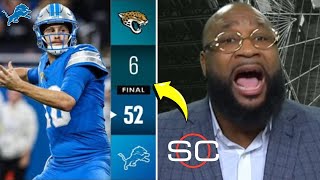 🔵⚪ quotJared Goff for MVPquot  ESPN Reacts to Lions QBs 4 TD Masterclass in 526 Demolition of Jaguars [upl. by Eselehs640]