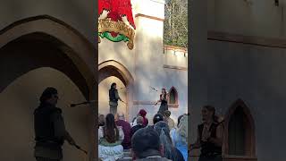 Fire jugglers in slomo performing  the Carolina Renaissance Festival carolinarenaissancefestival [upl. by Eileme]