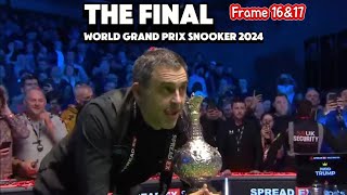 The Final  World Grand Prix Snooker 2024  Ronnie O’Sullivan Vs Judd Trumps Frame 16amp17 [upl. by Pike978]