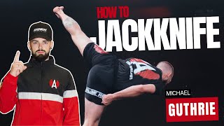 HOW TO JACKKNIFE Tricking Tutorial with Michael Guthrie [upl. by Goldstein]